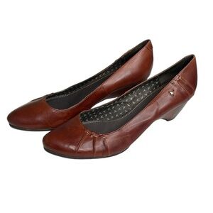 EUC Pikolinos Rich Brown Leather Heels Classy Design